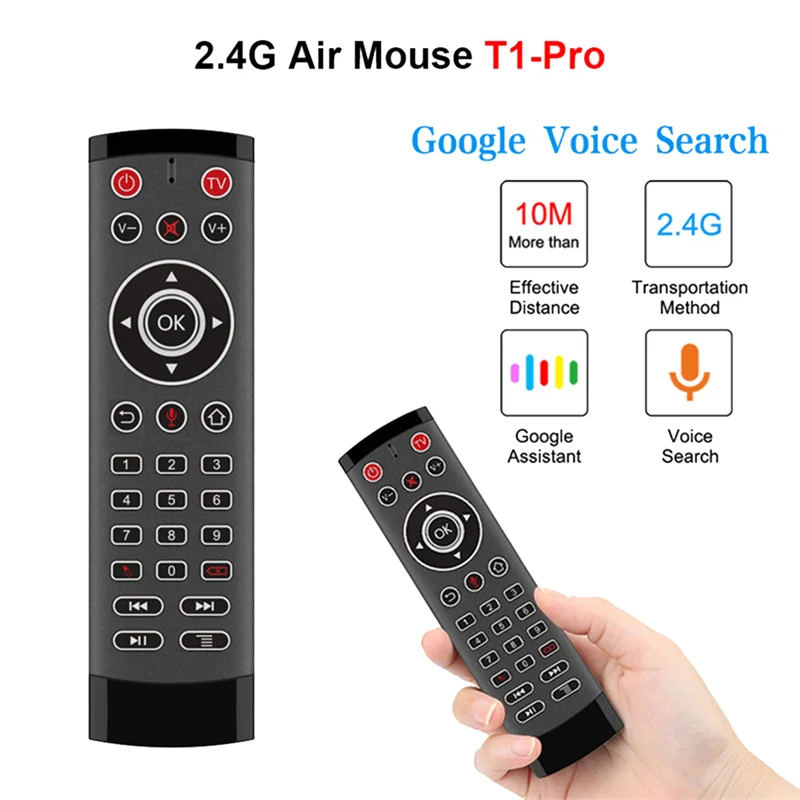 Rack Pro-Télécommande sans fil Air Mouse pouvez-vous ro, contrôle vocal, mini clavier pour Android TV Box, 2.4G, 29 prédire