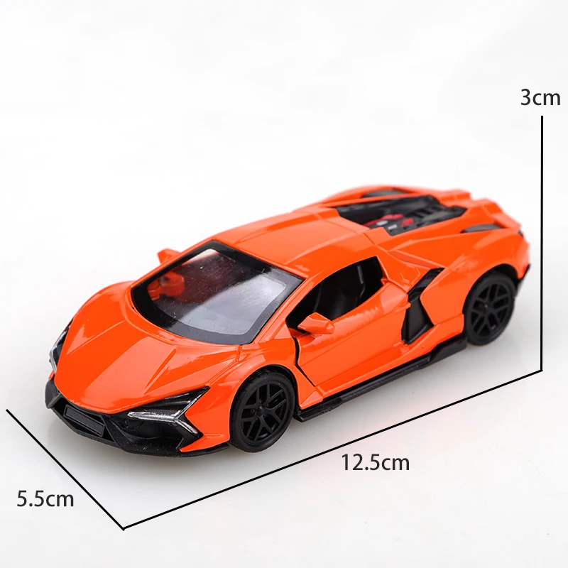 (Corrugated Box) 1/36 Scale, Modern Supercar Style Toy Car, Powerful Spring, Metal Casting, Boy's Toy, the Best Gift.