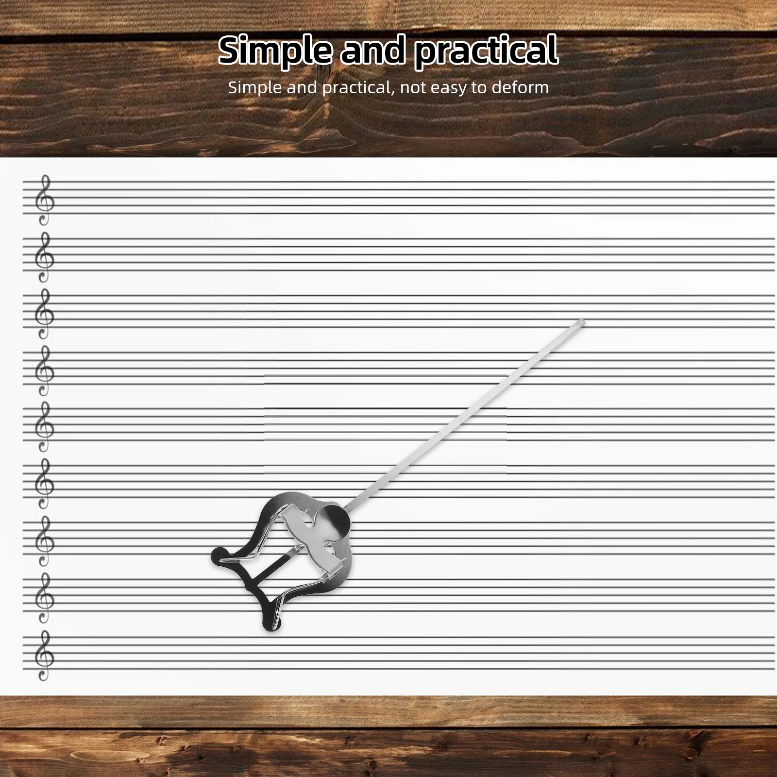 

Lyre Sheet Music Clip Metal Saxophone Clarinet Holder Silver Portable Marching Band Music Flip Folder Trumpet Alto Tenor