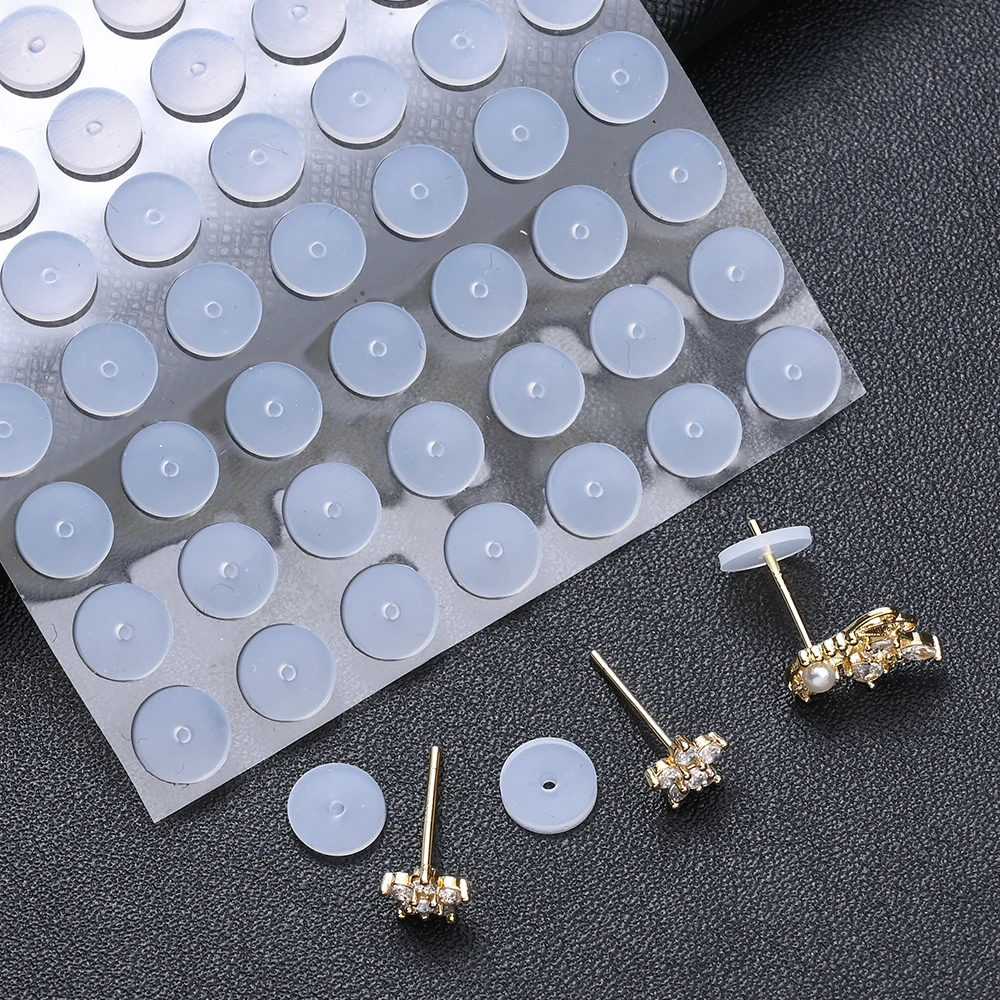 10pcs Transparent Silicone Earrings, Ear Back Fixation Soft Spacers, Anti-sagging Invisible Support Earring Spacers