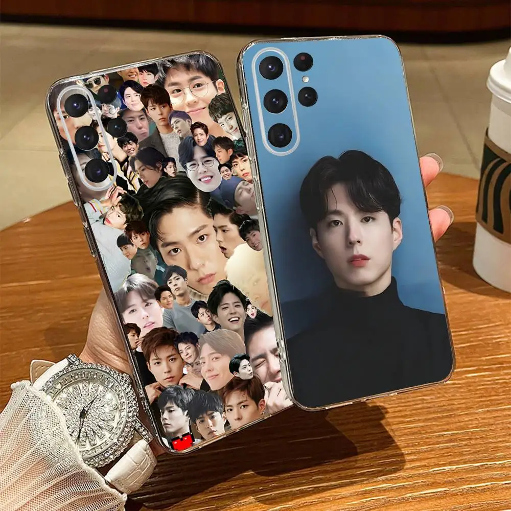 

P-Park cool Bo-gum Phone Case For Samsung S24,30,21,22,23,20 FE,lite,PIus,Ultra,5G,Note,9,10 Transparent Cover