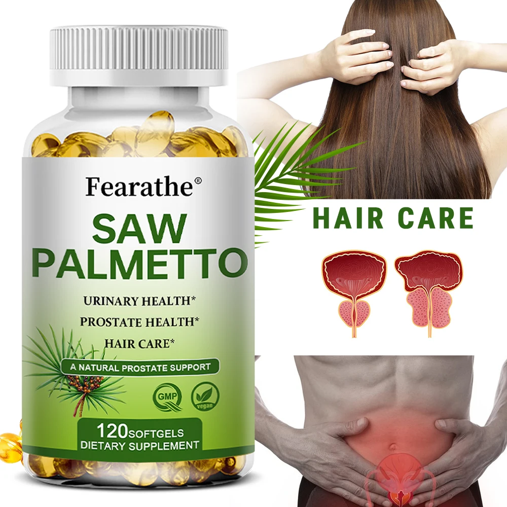 Saw Palmetto Supplement - Supports Prostate Health for Men - Blocks DHT, Gluten Free, Non-GMO, 120 Capsules