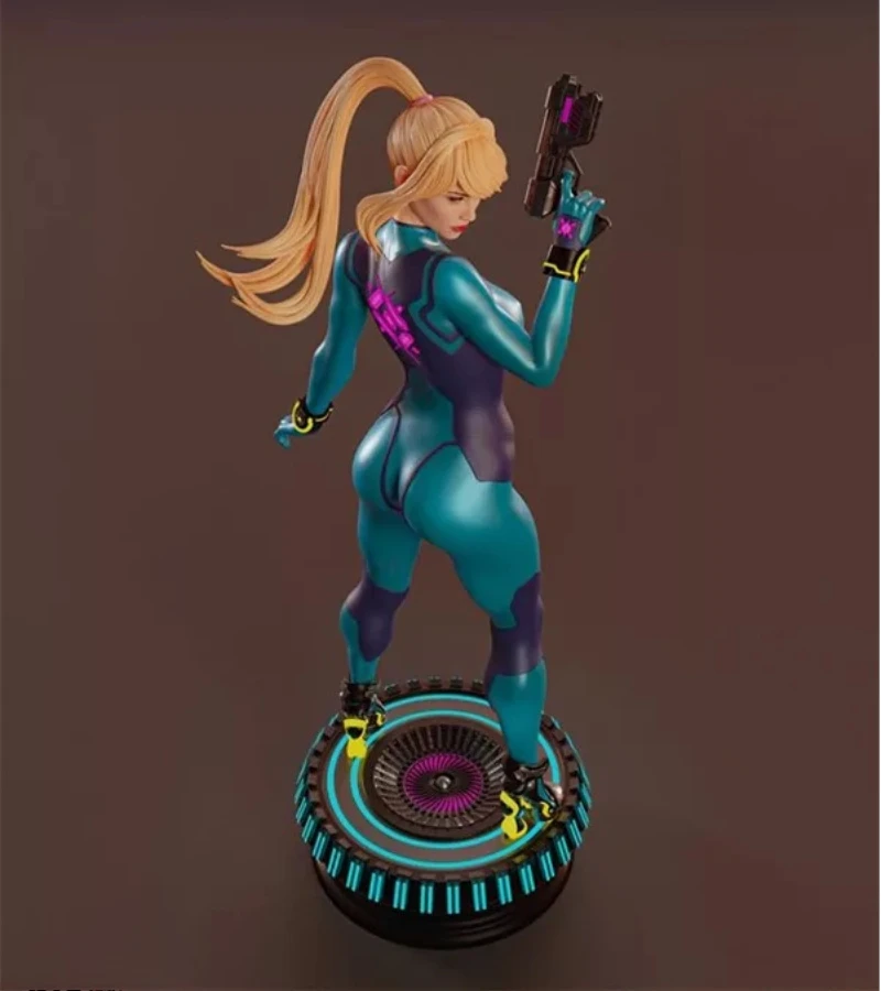 1/24 Scale DieCast Resin Figure Model Kit Cartoon Future Female Warrior Diorama Model Unassembled Unpainted