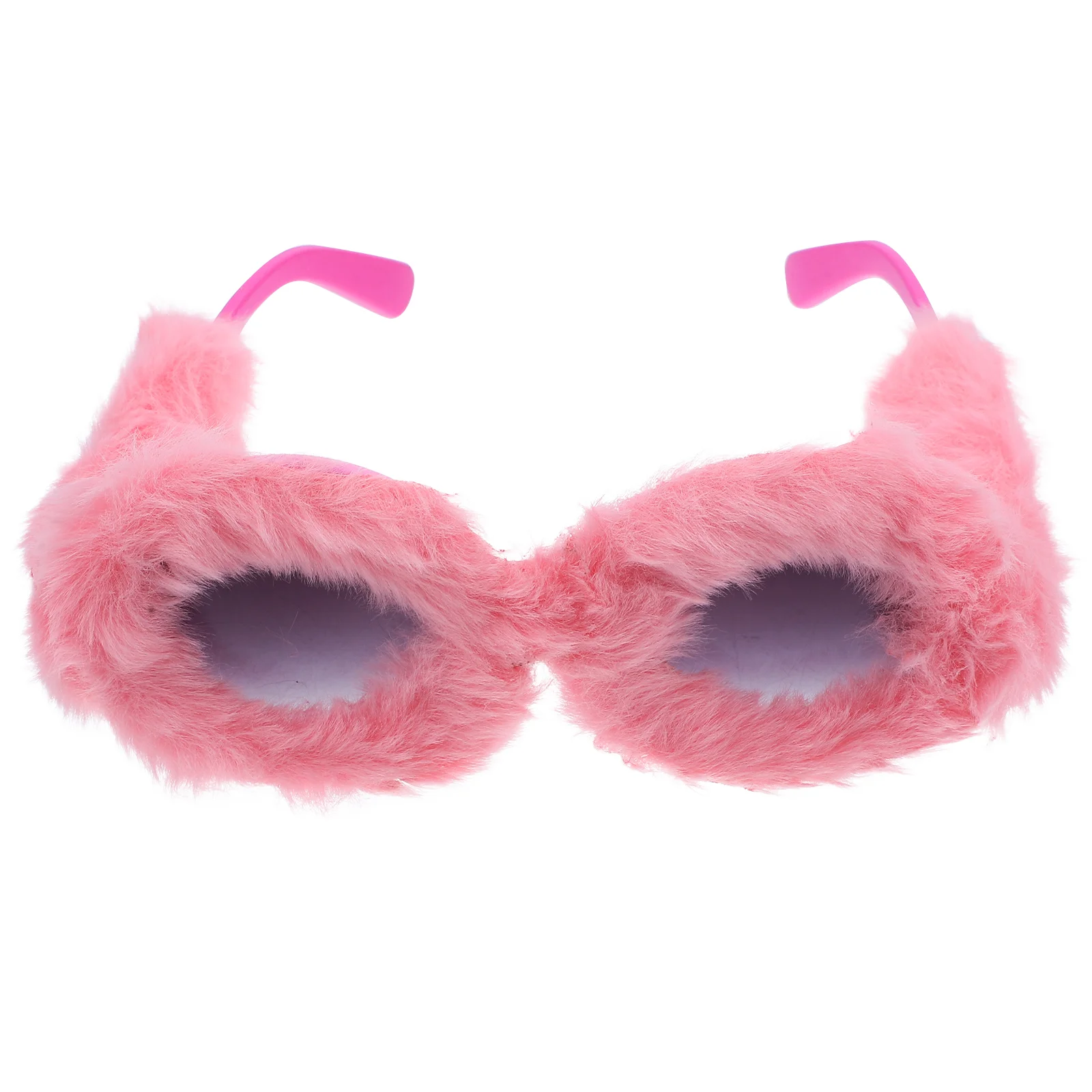 

Party Decorative Plush Glasses Funny Sunglasses Furry Fluffy Fuzzy Round for Miss