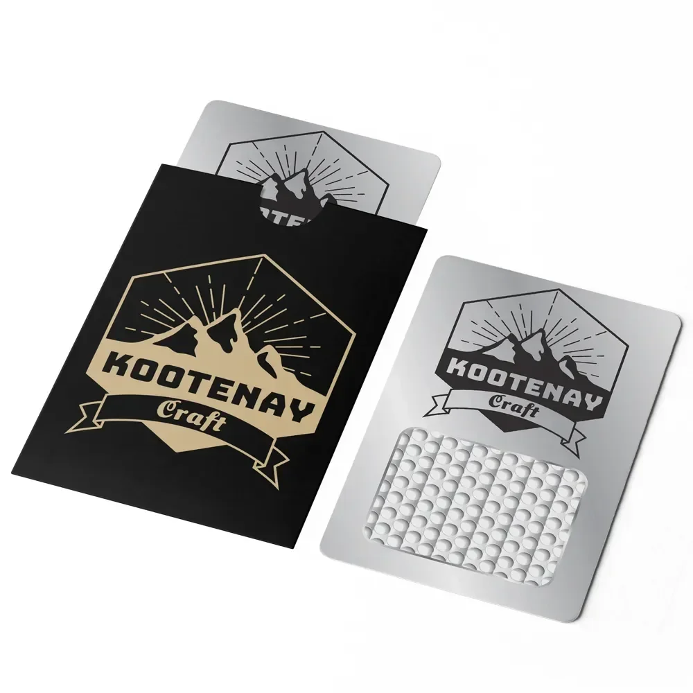 

Wholesale Custom 304 Stainless Steel Metal Herb Crusher Card Gold /silver Plated Metal Business Card