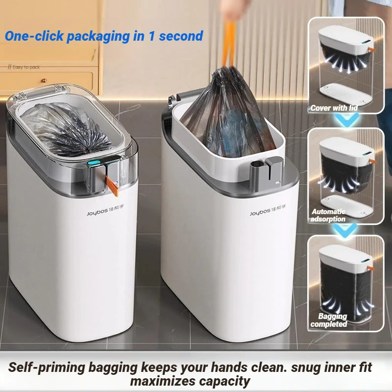 Automatic Smart Bagging Sensor Trash Can Waterproof Narrow Large-capacity Smart Garbage Bin House Bathroom Office For Home