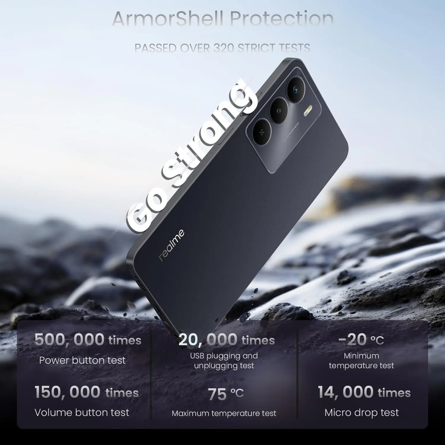 Smartphone Realme 14x 5G Negro, Pantalla de 6.67 Pulgadas, Pantalla Hz, Batería de mAh, Cámara IA de 50MP, MediaTek Dimensity, Protección ArmorShell, IP64 9