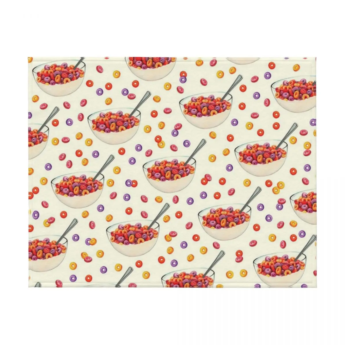 Manta con patrón de cereales de frutas, manta Extra grande, decoración navideña, mantas rellenas peludas