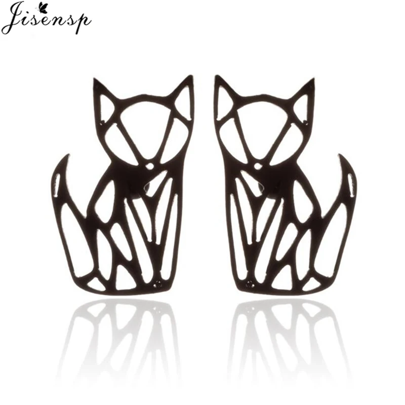 Cartoon Animal Earings Multiple Stainless Steel Cat Stud Earring for Women Girls Small Dog Paw Ear Studs Funny Jewelry Oorbellen