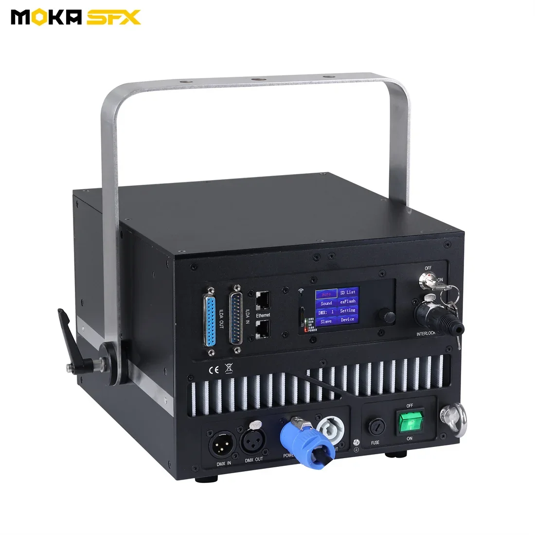 MOKA SFX 10W RGB Laser Light Show System ILDA DMX Silent Snow Machine for Wedding Show DJ Nightclub