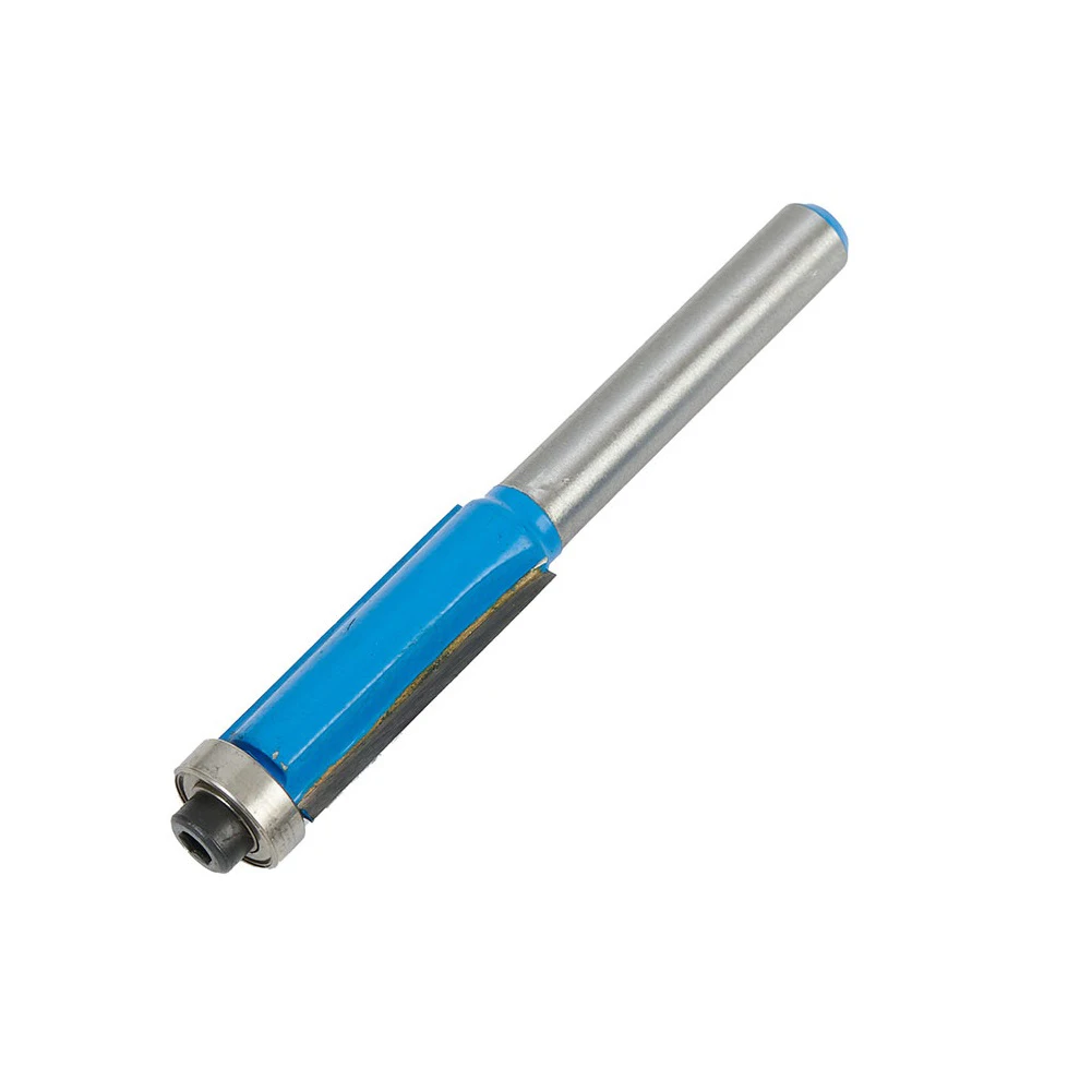 Flush Trim Router Bit Flush Trim Bit Trimming Blade Woodworking Alloy Steel Router Bit Blue Silver Smooth Accurate