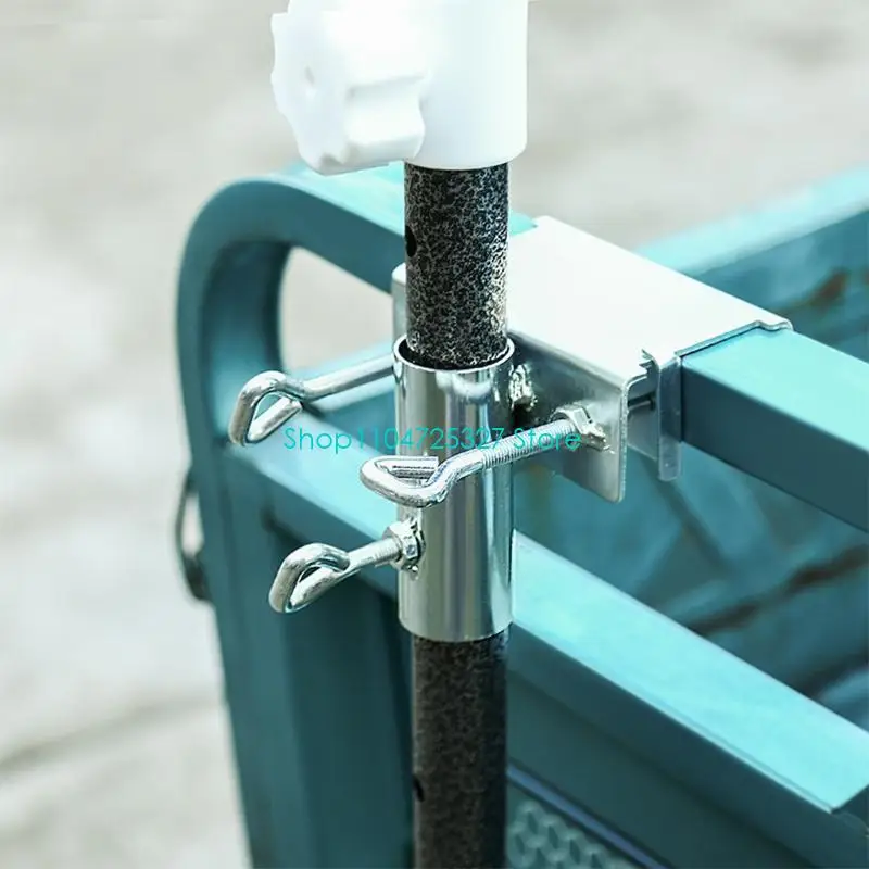 D8KF Heavy Duty Patio Umbrella Holder for Bench Deck Umbrella Stand Clamp Holde