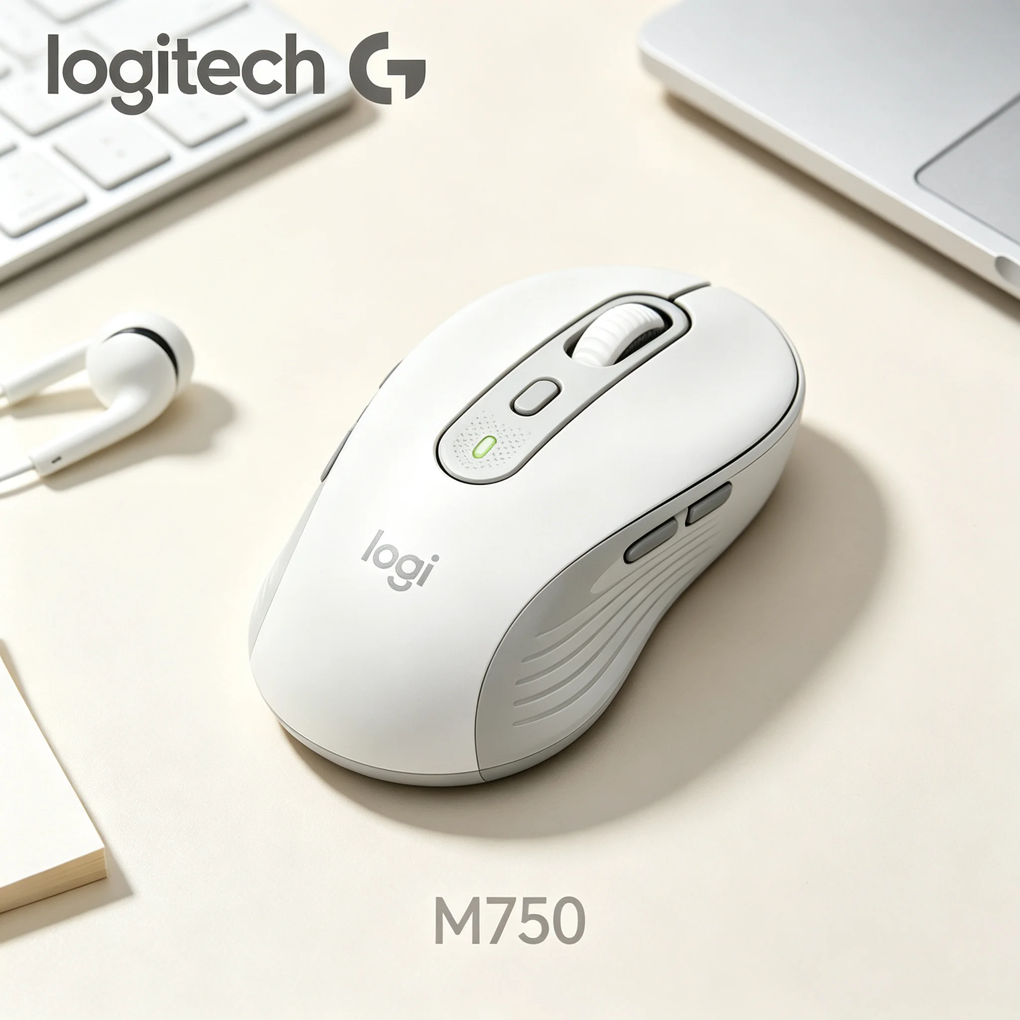 Logitech M750 Ergonomic Wireless Mouse Reliable Connection Performance Mice For Office Work Light Gaming