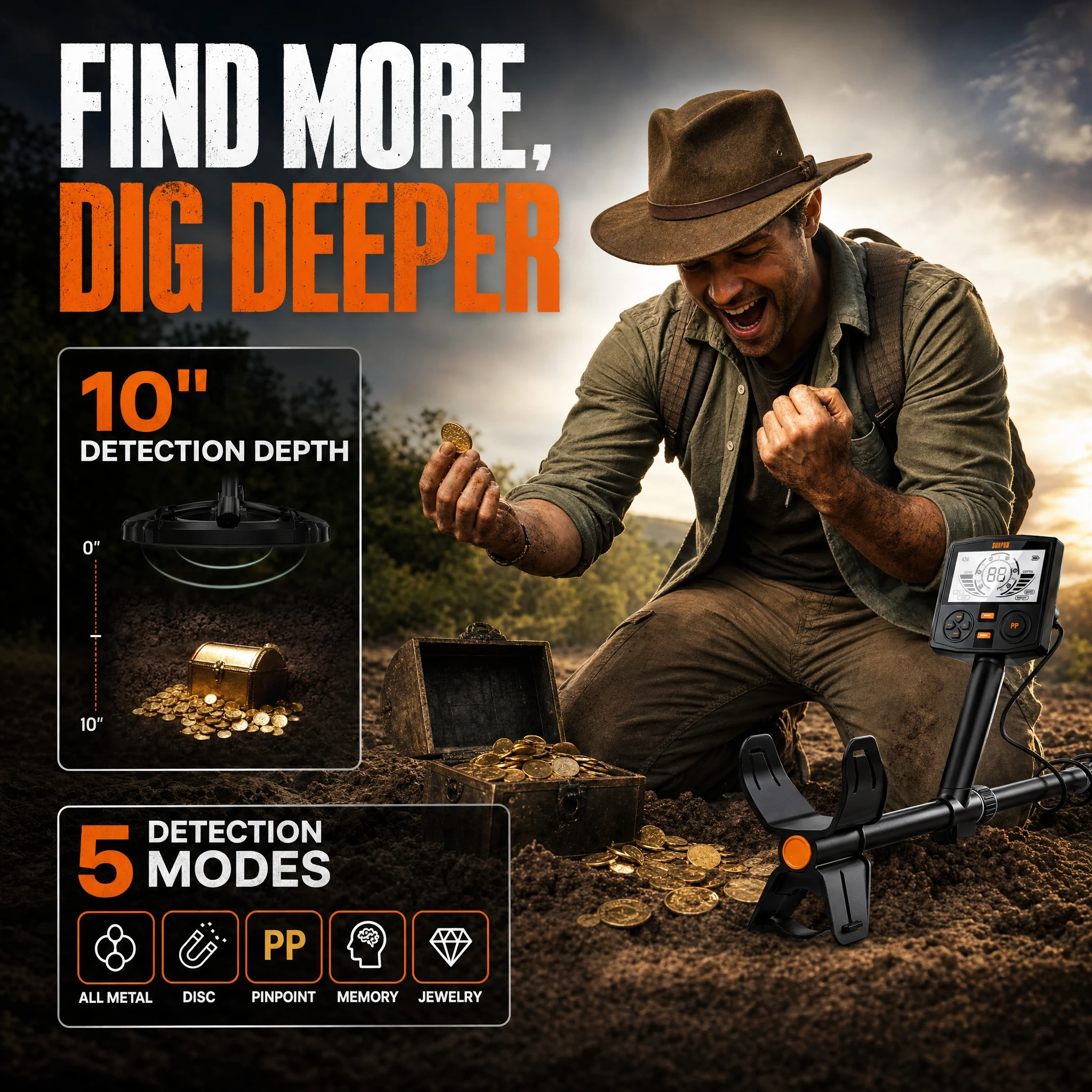 Professional Gold Treasure Detector 6