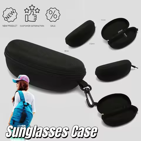 1/2/3Pcs Portable EVA Sunglasses Case Zipper Hard Shell Glasses Box New Eyeglasses Protector Box Can Hang