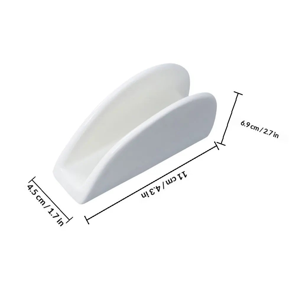 2Pcs Elegant Ceramic Napkin Holder Flat Stable Serviette Stand for Kitchen Dining Room Bathroom Napkin Holders for Tissue view 4