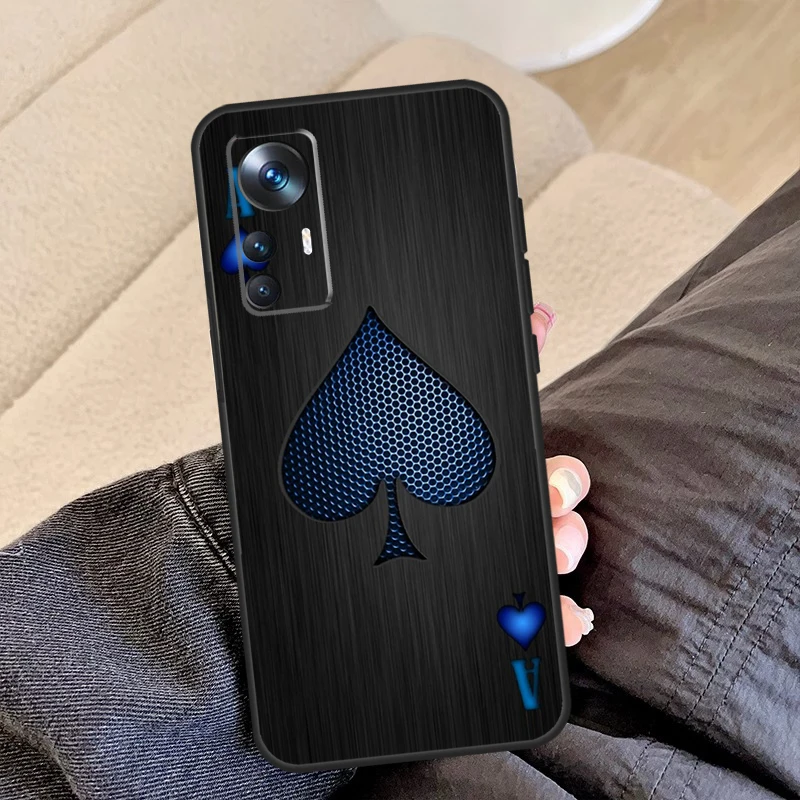 Ace of Spades Poker Case For Xiaomi 13T 12T 11T 14 13 Pro 12 Lite 12X POCO F5 X3 X5 Pro F3 F4 X4 M5s C65 Funda