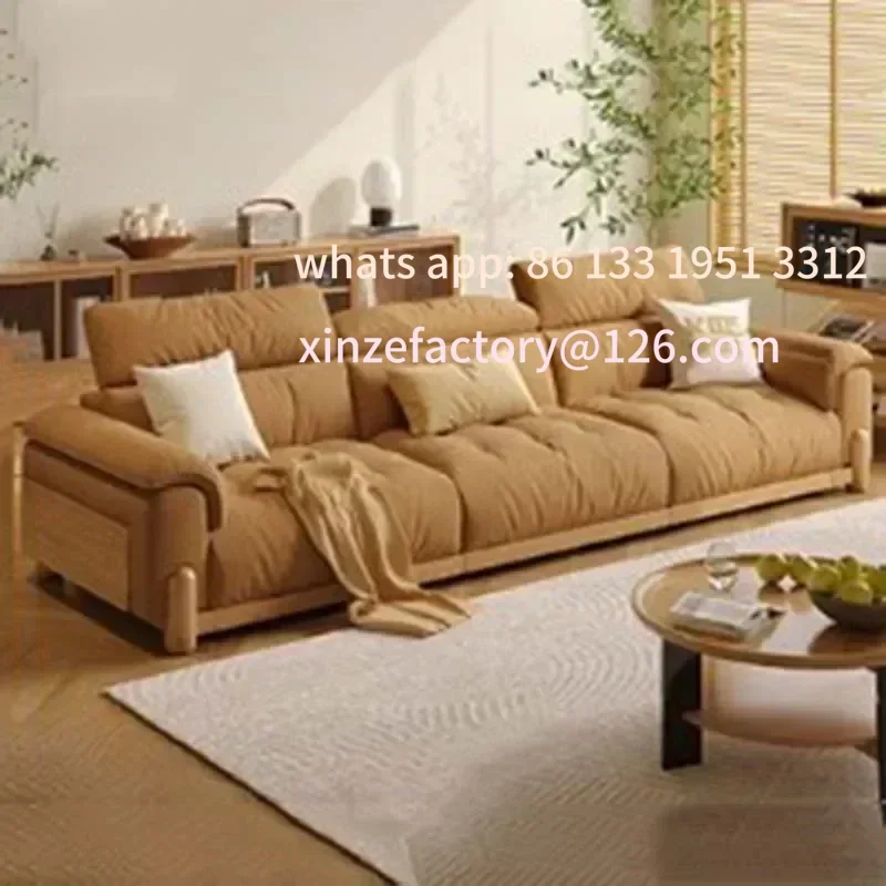 أرائك يابانية جديدة كسولة قابلة للتخصيص، أريكة كهربائية مربعة بسيطة، أرائك منتفخة حديثة من الخشب الصلب Modernos Para Sala Sal