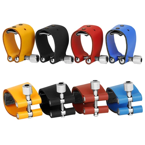 Imagen 2 del producto Abrazadera para boquilla de saxofón Alto/Tenor/Soprano, Clip de sujeción de lengüeta, ligadura de resorte para saxofón, accesorio para instrumentos de viento de madera