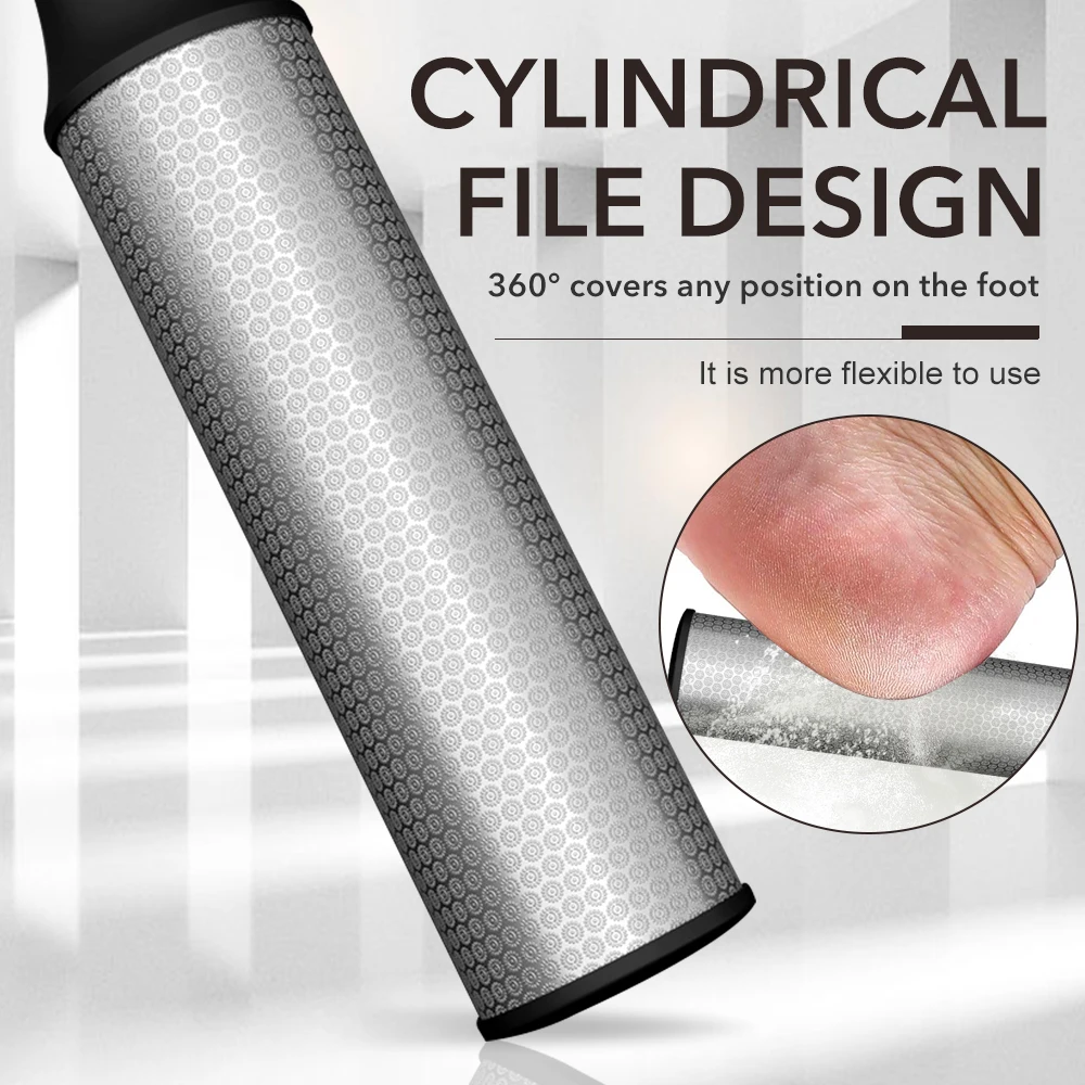 Raschietto per piedi in acciaio inossidabile da 1 pezzo Lima per piedi in metallo Lima per piedi a doppia faccia Rimozione calli Raspa per piedi professionale
