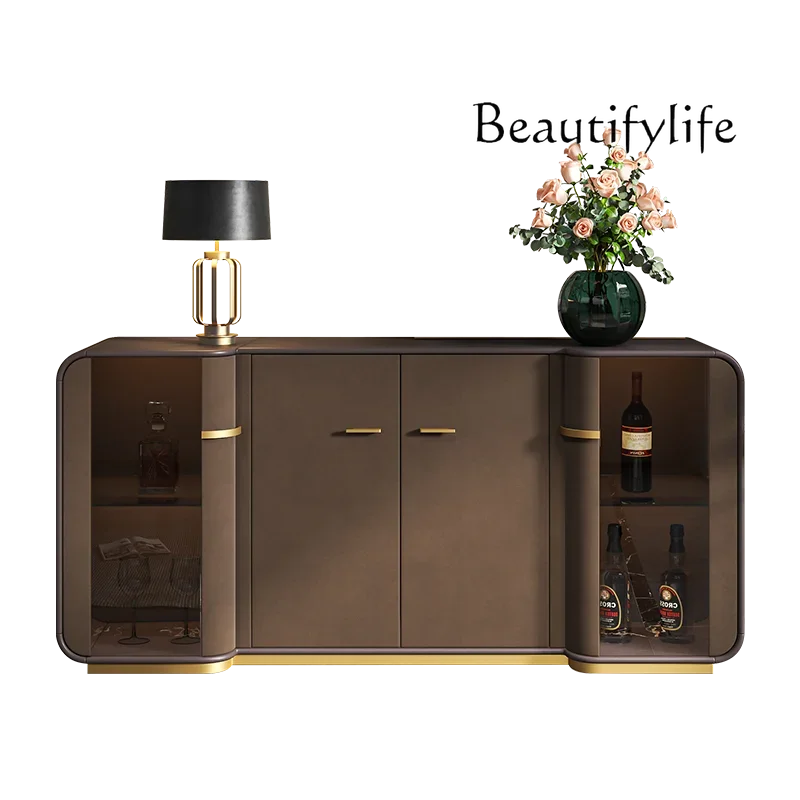 

Light luxury dining side Italian restaurant locker household fashion post-modern shoe cabinet marble high-end entrance cabinet