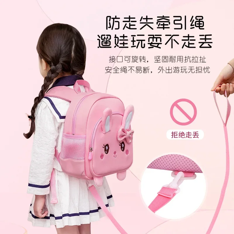 Kindergarten Schoolbag Cute 3D Rabbit Backpack Lightweight Anti-lost Children Mini Bag Mochilas Kids School Bags Toddler Boy