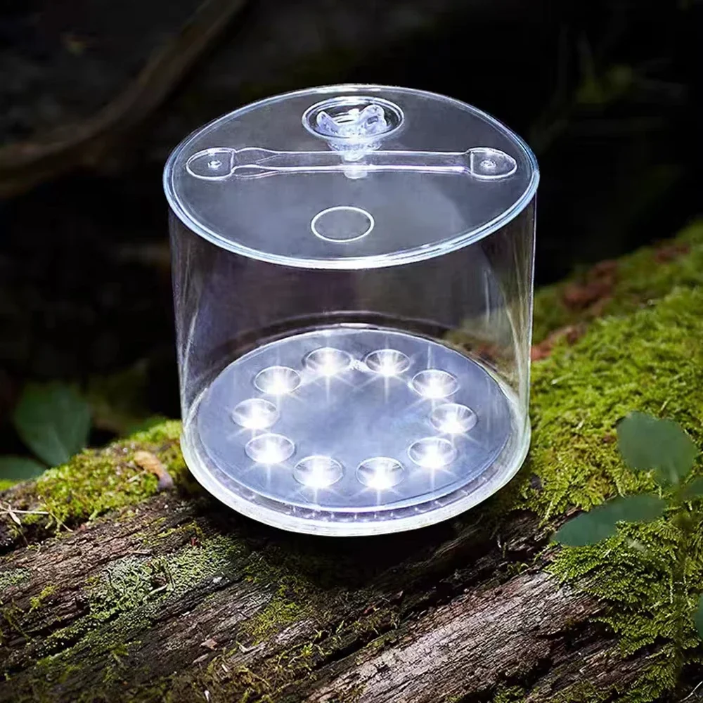 Inflatable Solar Lantern Waterproof Camping Light Portable Foldable Outdoor Hiking