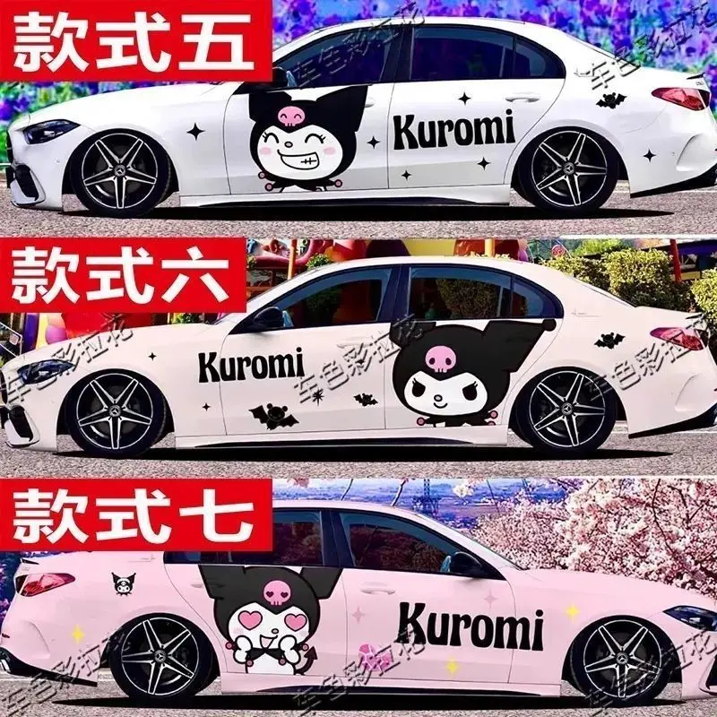 Sanrio Car Sticker Scratch Blocking Sticker Waterproof Sunscreen Car Creative Decoration Cartoon Kuromi Car Accessories