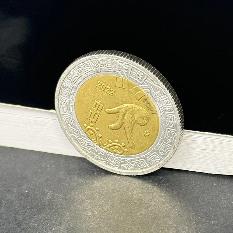 2022 Mexican New Cat Gold&Silver Bicolor Collection Commemorative Coin Peso Eagle Snake Series Souvenir Replica Home Decor Gift