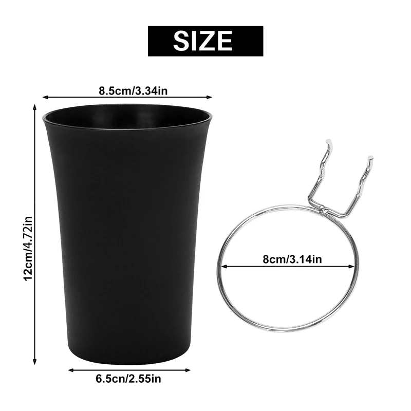 페그보드 컵이 있는 페그보드 후크, 링 스타일 페그보드 통, 페그보드 컵 거치대 액세서리, 7 세트