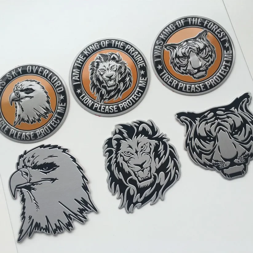 General Motors Decorative Stickers Captain America Metal Badge Tiger Head Lion Head Eagle Badge Car Logo Body Stickers