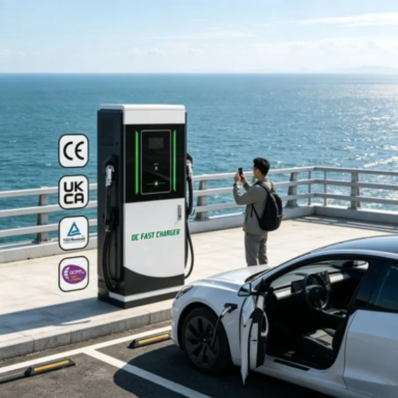 22kW AC EV Charger Type 2 Wallbox OCPP 1.6J with RFID Card 7 Inch LCD Screen Smart Home Charging Station