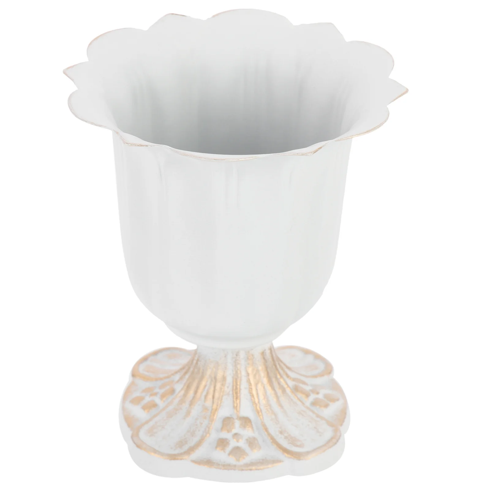 

Iron Flowerpot Vintage European Style Road Guide Flowerpot Wedding Pillar Planter Balcony Garden Decoration Vase