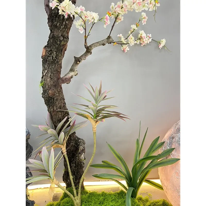 Simulation apricot blossom peach blossom tree hotel shopping mall window interior landscaping under stairs fake plant decoration