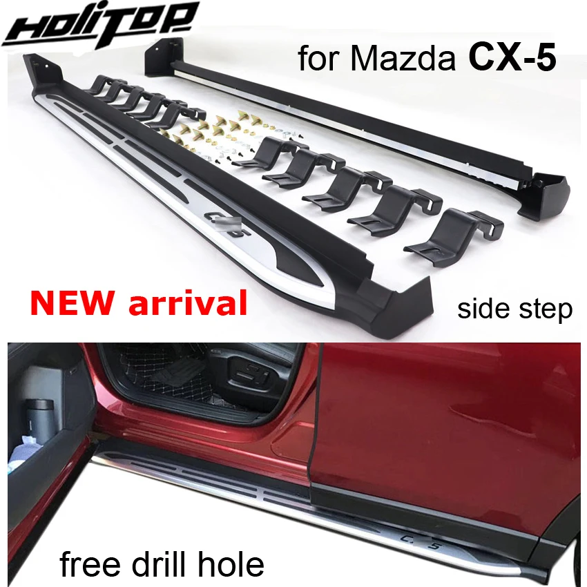 

ГОРЯЧАЯ боковая подножка для Mazda CX-5 2017 2018 2019 2020 2021 2022 2023 2024 2025, бесплатная дрель, простая установка