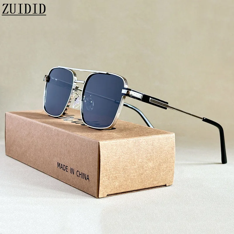 2025 kwadratowe okulary przeciwsłoneczne dla mężczyzn Vintage luksusowe modne okulary okulary w stylu retro damskie modne i modne Gafas De Sol Hombre