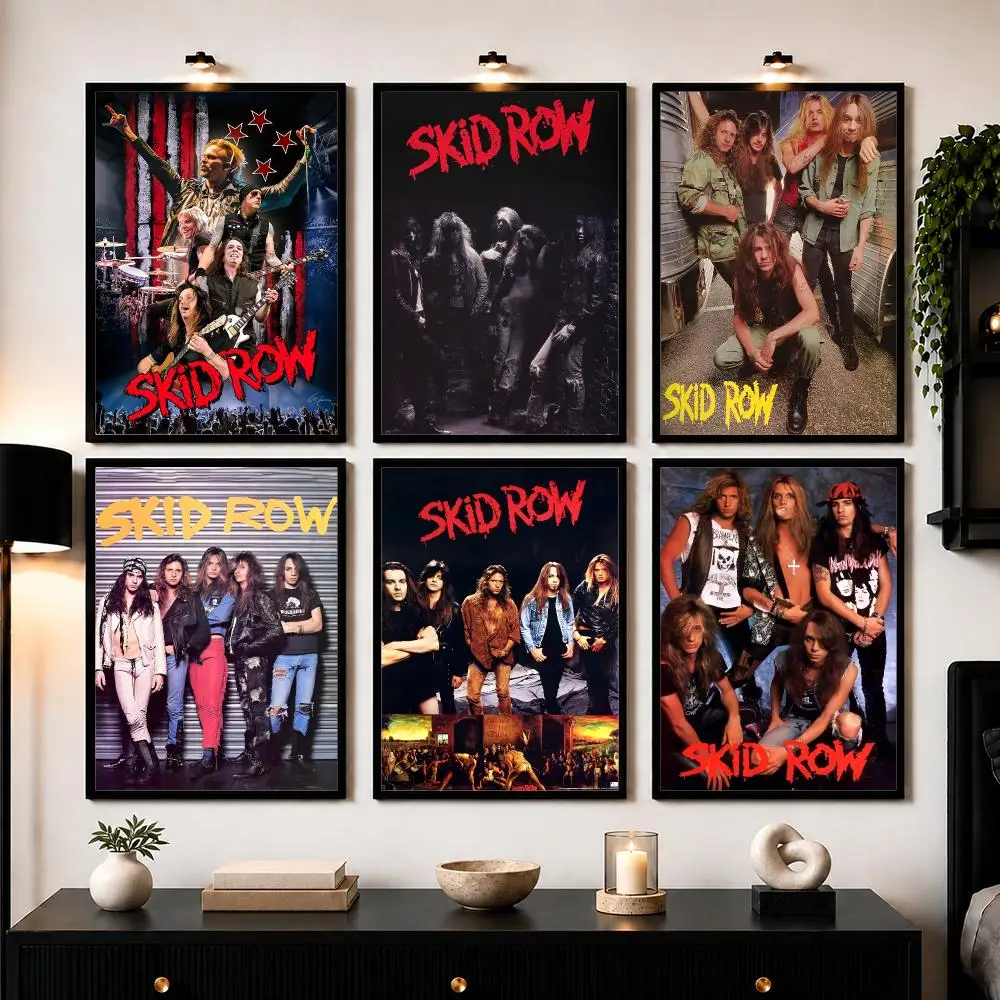 S-Skid Row Poster Modern Wall Art Sticker For Living Room Bedroom Bar Home Decor Mural Painting Decoration