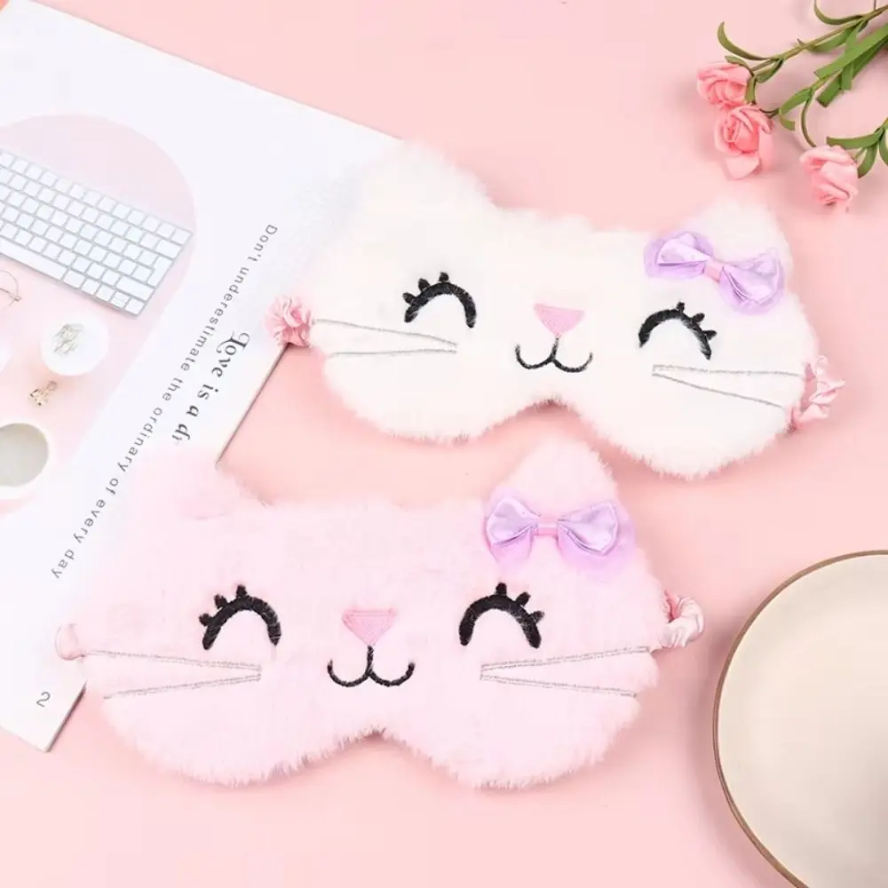 Soft Fabric Sleep Mask Adjustable Strap Light Blocking Cartoon Eye Cover Breathable Material Comfort Fit