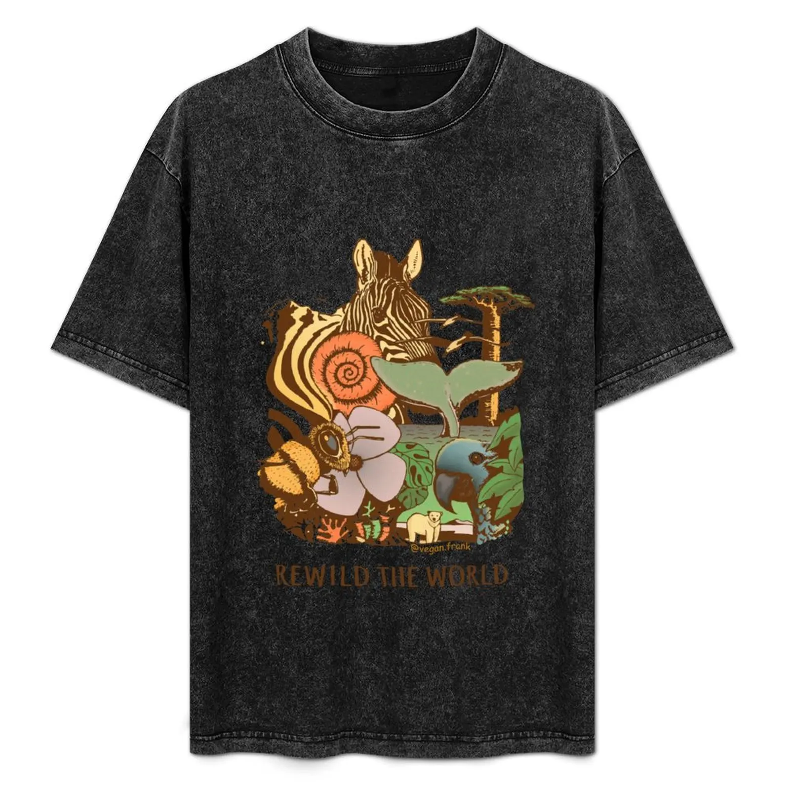 

Rewild the World - A life on our planet T-Shirt Plus Size Quick Dry Sports Tee