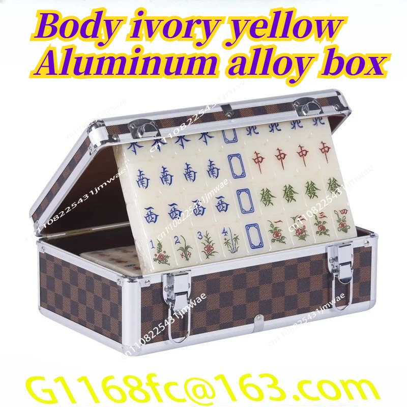 High Quality Hand Rubbed Acrylic Imitation Jade, Environmentally Friendly and Wear-resistant Mahjong Aluminum Alloy Box