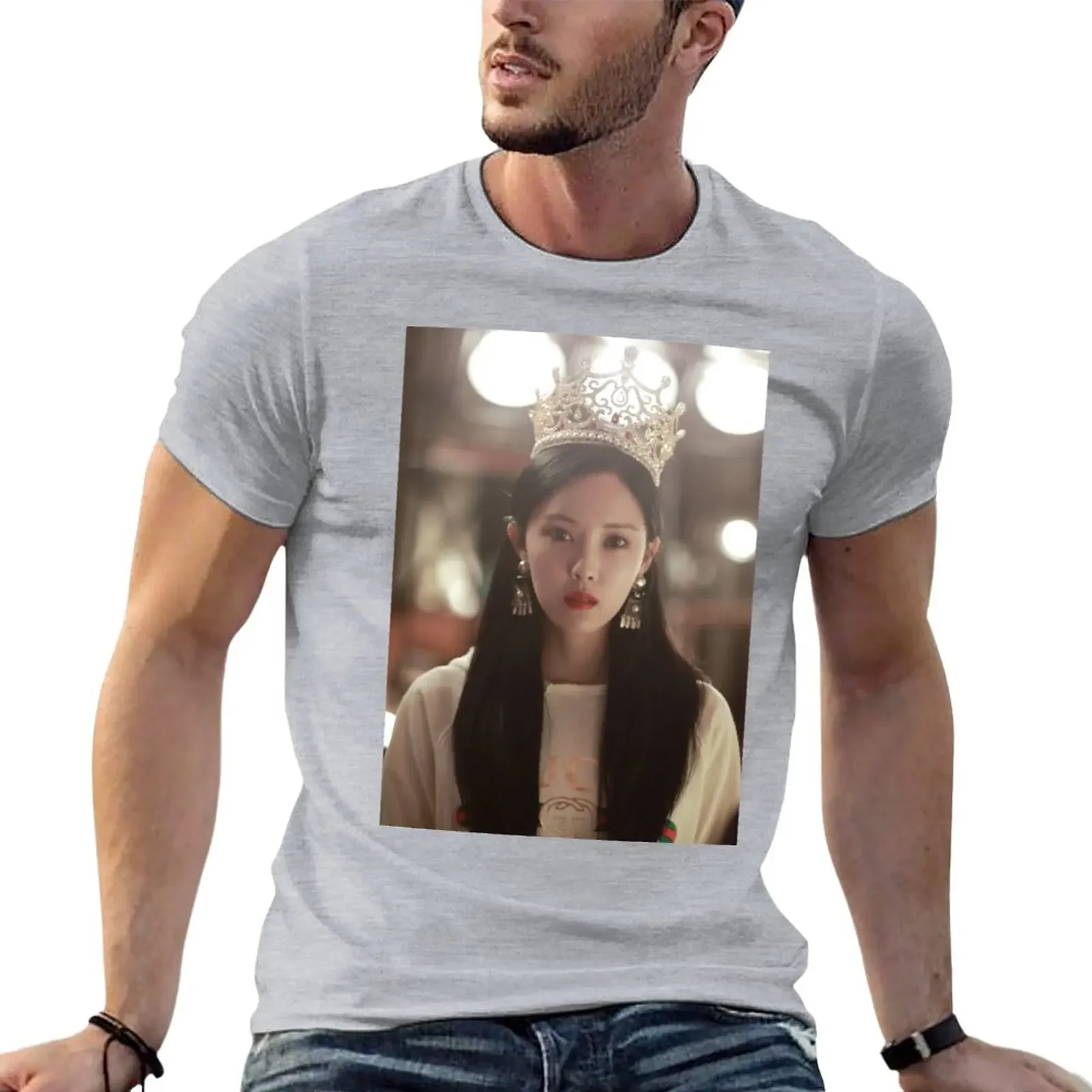 Футболка HYOMIN, летние топы, эстетическая одежда, мужские футболки с графическим рисунком, большие и высокие