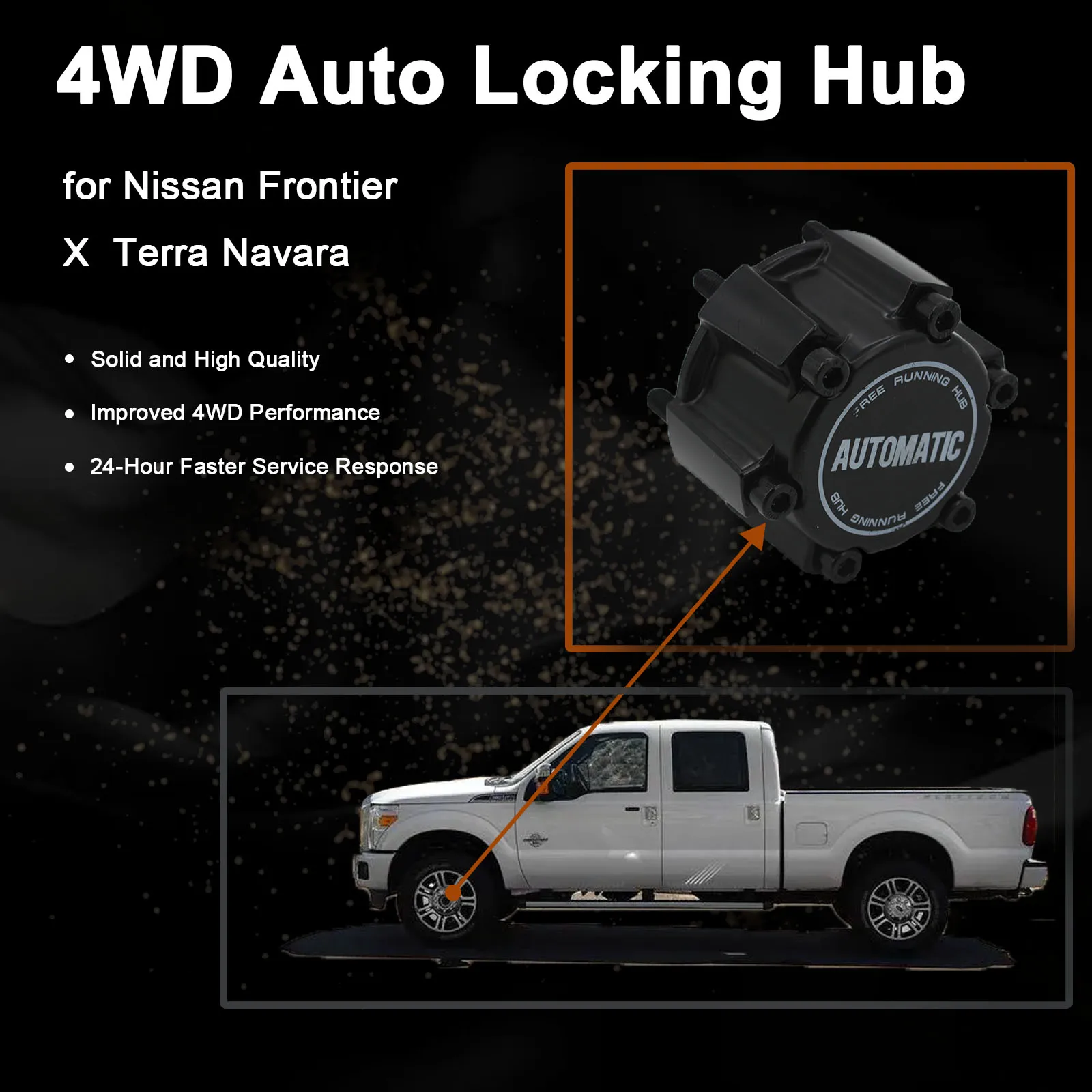 For Nissan Frontier X Terra Navara D22 Wheel Hub Part 402601S700 Automatic Free Wheel Locking Hub Padlocks 28 Spline