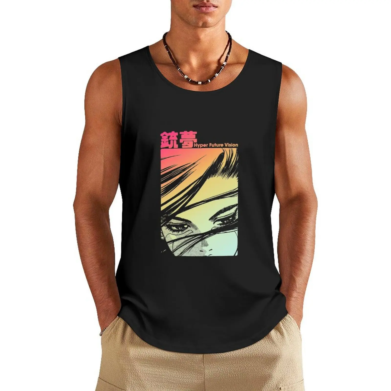 

Hyper Future Vision Gunnm T-Shirt Tank Top fitness clothing for men Men's clothing brands Vest gym Men's t-shirts