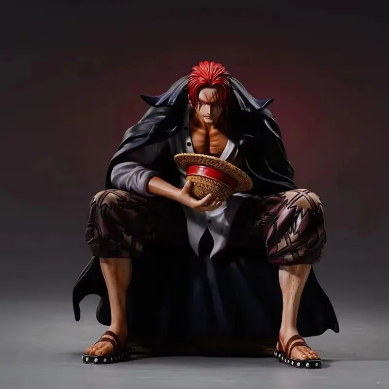 

17cm One Piece Shanks Anime Figures Film Red Yonko Red Hair Shanks Action Figure Pvc Statue Figurine Model Decoration Doll Toys