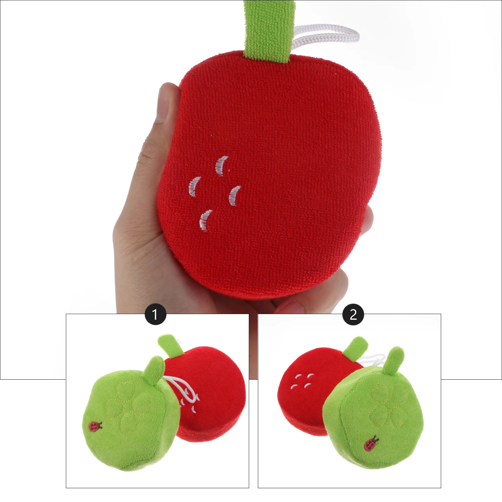 

2Pcs Bathing Sponge Balls Fruit Shower Scrubbers Cartoon Baby Bath Supplies Newborn Tub Sponges Skin Massage Dead Removal