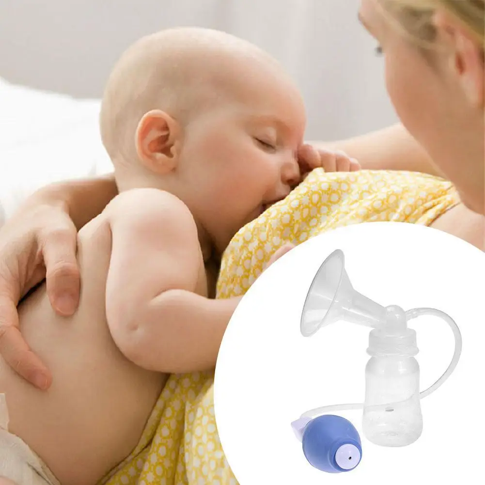 Manual Hand Milking Machine Portable Breast Milk Extractor with Bottle Strong Suction for Breastfeeding Postpartum Supplies