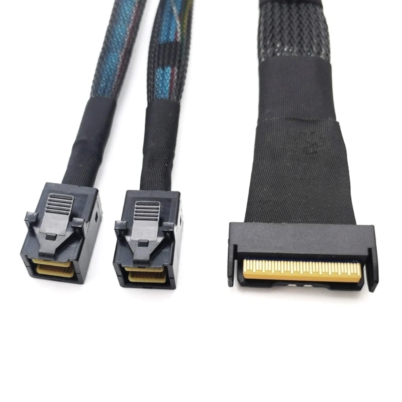 SZ Highly Speed Slim 8i 74PSlimline to 2SFF-8643 PCIE5.0 Data Cable for Servers and Workstations, 80cm/31.5inch