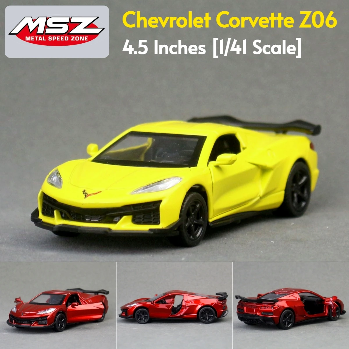 

1/41 Chevrolet Corvette Z06 Super Sport Toy Car For Children CCA Diecast Metal Miniature Model Pull Back Collection Gift Boys