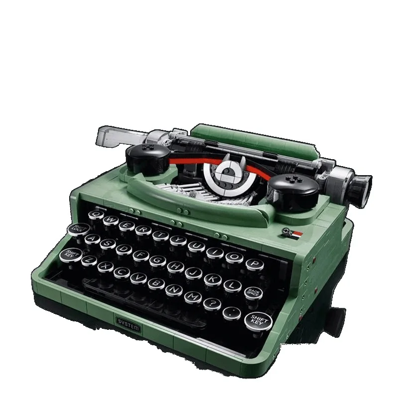 

Vintage typewriter building block puzzle assembled toys, creative model adult boys and girls gifts