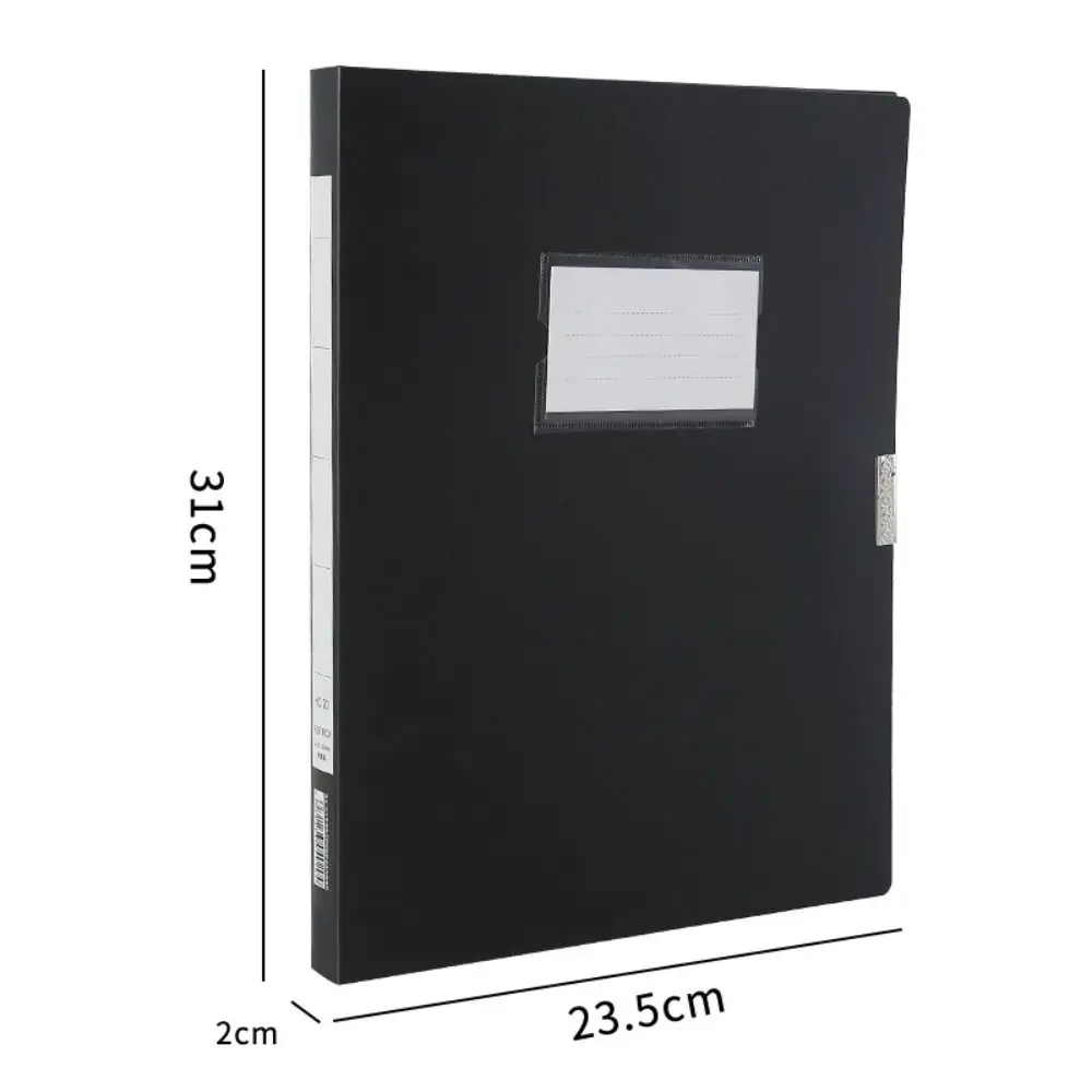 Simple Black Blue A4 File Folder Dustproof PP Plastic Paper Storage Box Thickened Document Case Projects